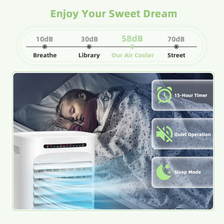4-in-1 Portable Air Cooler with Timer & 3 Modes