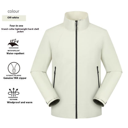 Thin Waterproof Stand Collar Jacket Men's Coat