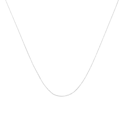 10K Gold 0.5 mm Slender & Dainty Fine Rope Chain Necklace