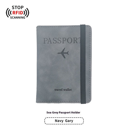 PU Leather Anti-magnetic Passport Holder Luggage Tag Suit