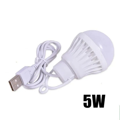 1/2pc 3W/5W/7W Usb Bulb Light Portable Lamp Led for Hiking Camping Tent Travel Work with Notebook Christmas for Home