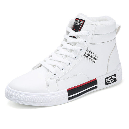 New High-top Sneakers With Velvet To Keep Warm