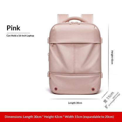 High-Capacity Water-Resistant Expandable Laptop Bag For Business Travel