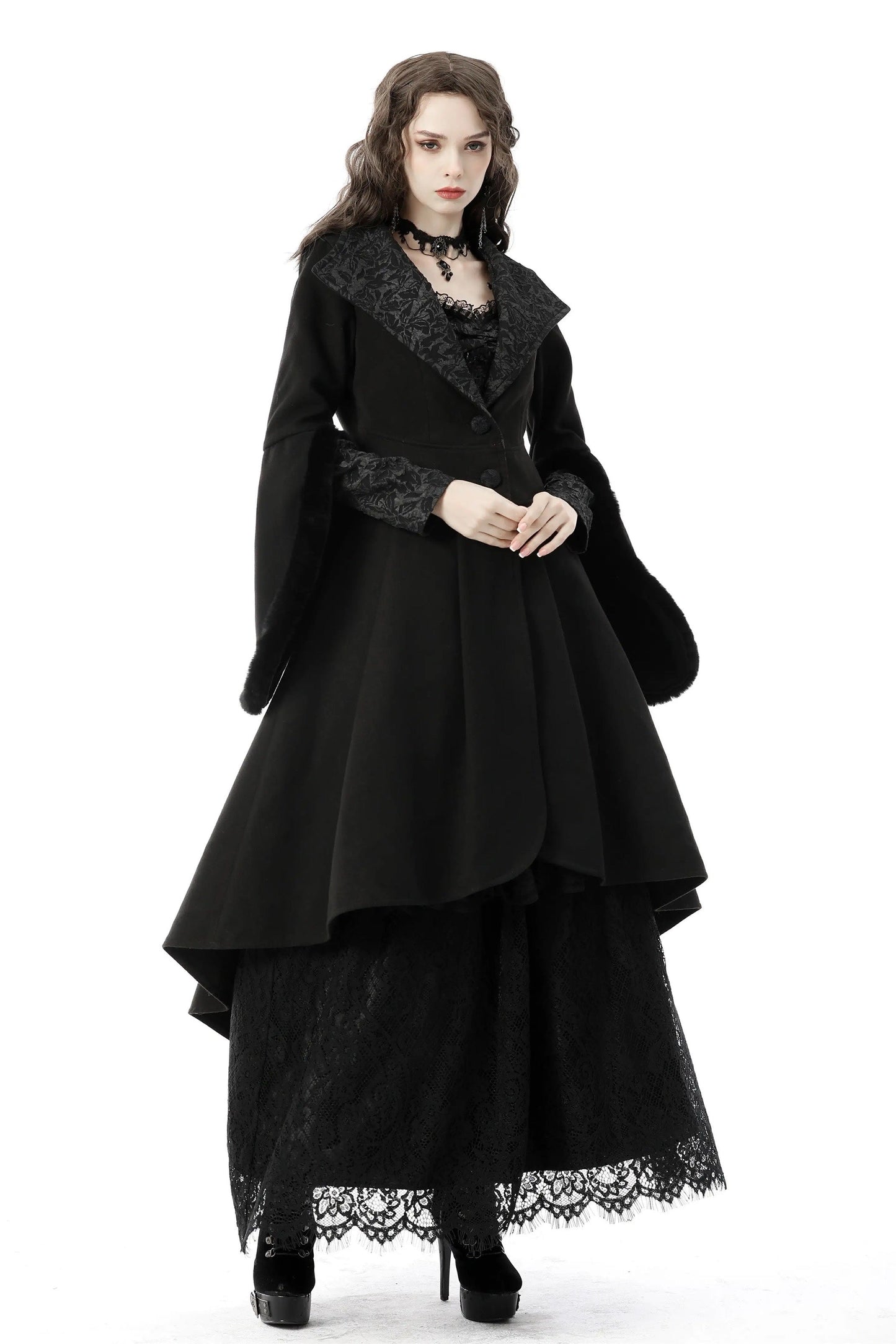 Simple And Versatile Stand Collar Coat Wool Coat