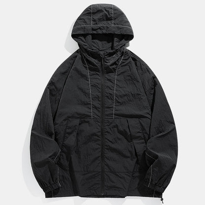 Outdoor Windproof Waterproof Crisp Loose Hoodie Workwear Jacket Coat