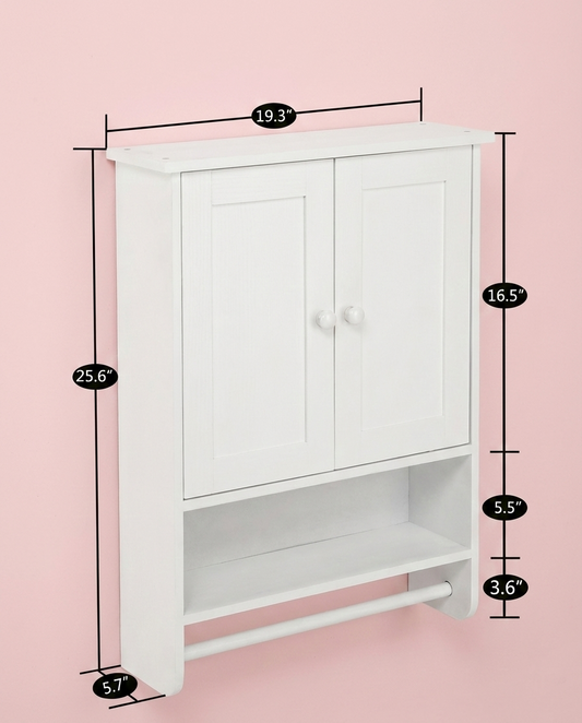 Modern Wall Mounted Bathroom & Kitchen Storage Cabinet – Space-Saving Organizer