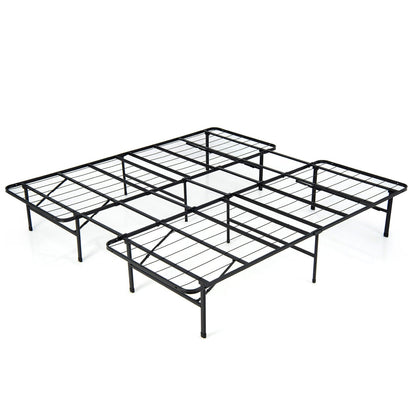 Full/King Size Folding Steel Platform Bed Frame for Kids and Adults