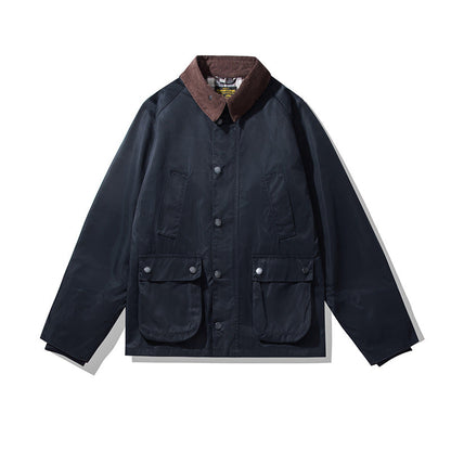 Waterproof Safari Jacket Oil Wax Jacket Trench Coat Overalls