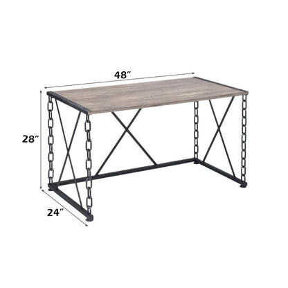 Jodie - Console Table (Same 92248) - Rustic Oak & Antique Black
