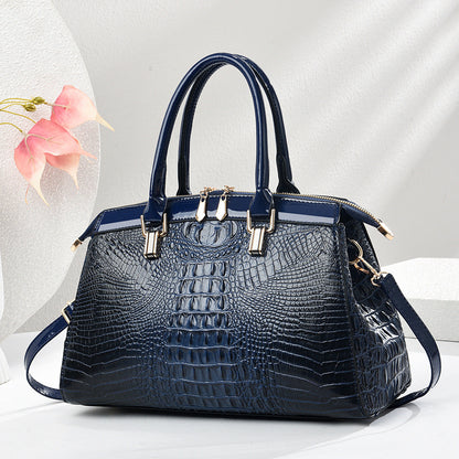 Patent Leather Large-Capacity Commuter Handbag European And American Style