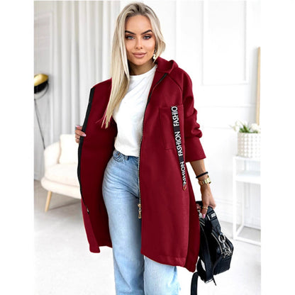 Hooded Sports Brushed Hoody Casual Long-sleeved Zipper Jacket