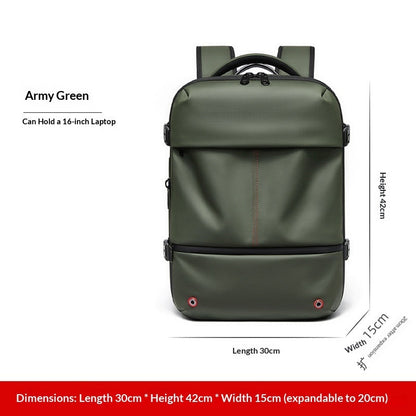 High-Capacity Water-Resistant Expandable Laptop Bag For Business Travel
