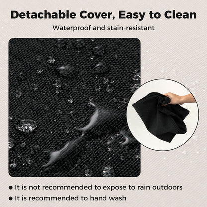 2-Pack Outdoor Patio Cushion Set with Removable Covers