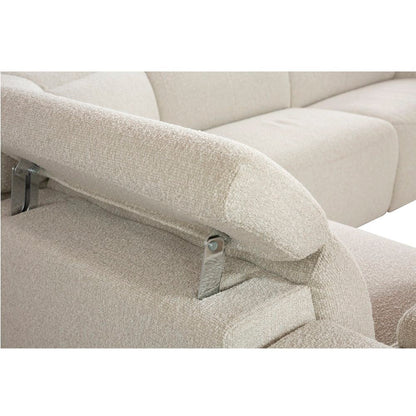 Dayana - Power Motion Sectional Sofa - Beige Boucle