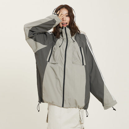 Waterproof Jacket Coat Female Stitching