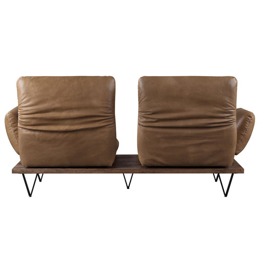 Narech - Sofa With Swivel - Nutmeg Top Grain Leather