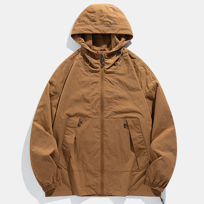 Outdoor Windproof Waterproof Crisp Loose Hoodie Workwear Jacket Coat