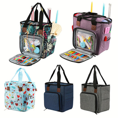 Yarn Organizer Crochet Tool Yarn Storage Bag Outdoor Travel Tote Bag