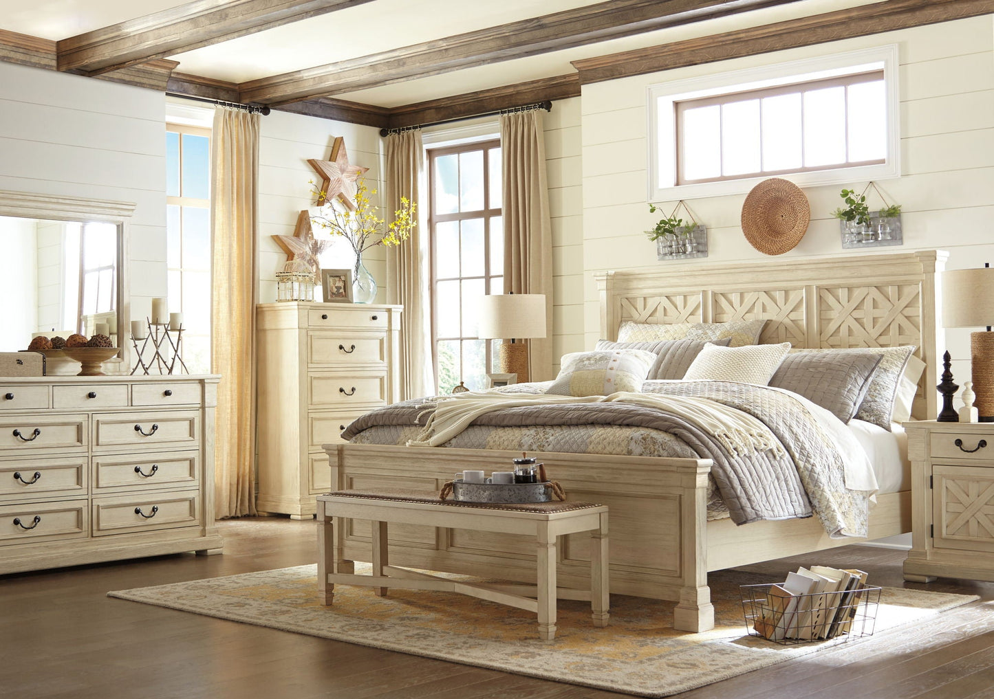Bolanburg - Large UPH Dining Room Bench - Beige