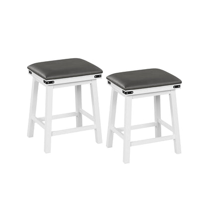 Set of 2 24/30 Inch Dining Bar Stool with Acacia Wood Frame