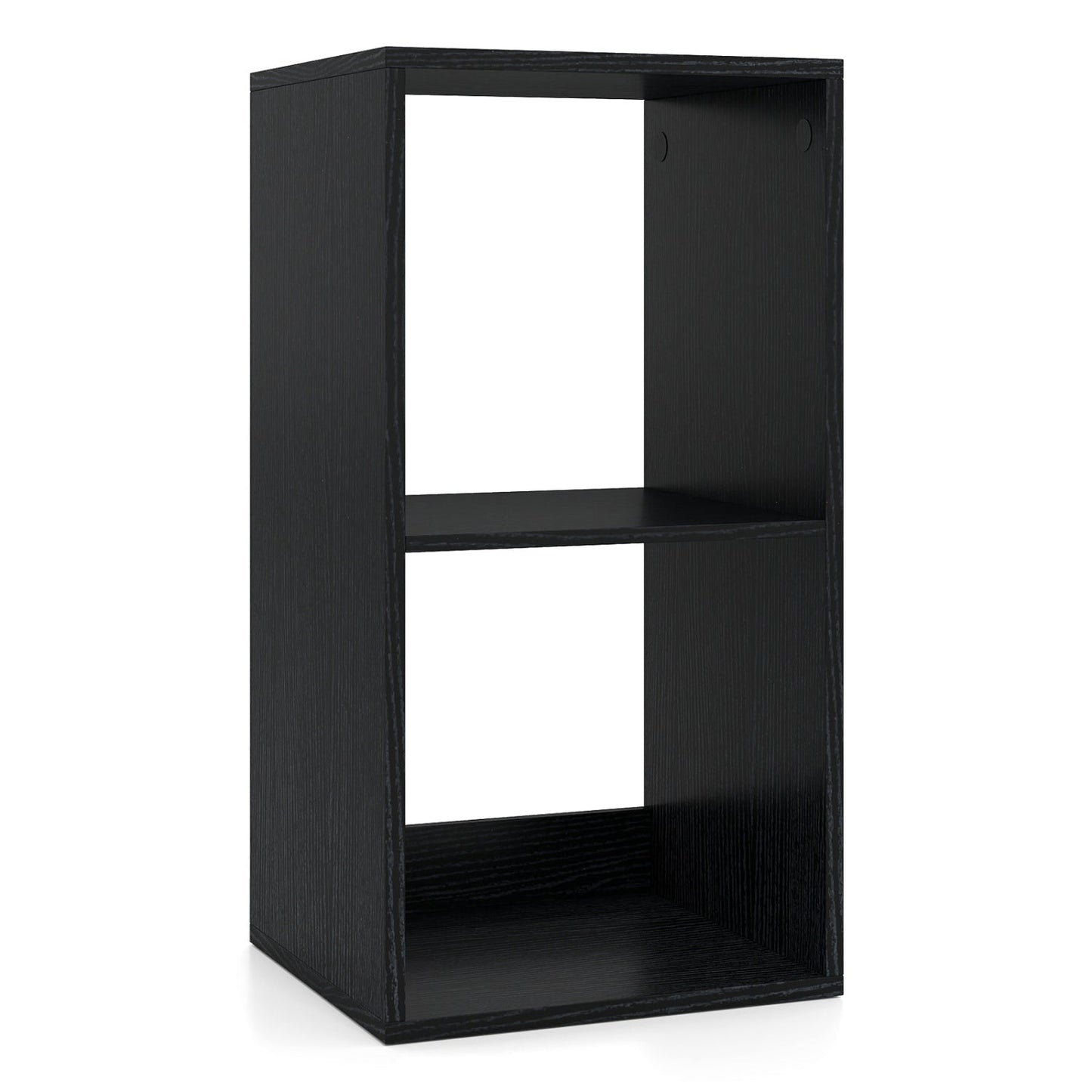 2 Cube Bookshelf with Back Guardrail for Living Room Bedroom