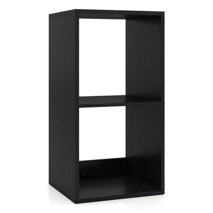 2 Cube Bookshelf with Back Guardrail for Living Room Bedroom
