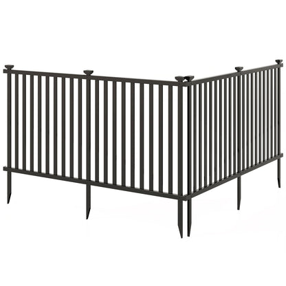 2 Piece 80 x 51 Inch Vinyl Picket Fence for Garden