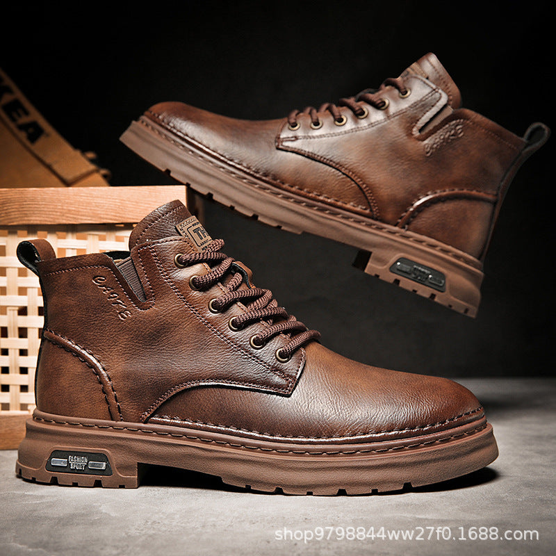 Martin Boots Thick-soled Mid-top Retro Easy Matching Casual