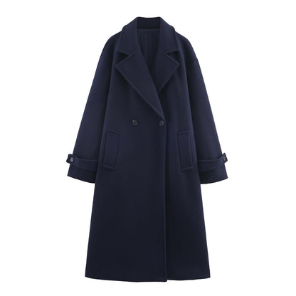 Womens Loose Elegant And Minimalist Long Coat