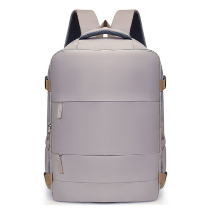 Women's Large Capacity Lightweight Multi-purpose Solid Color Travel Backpack