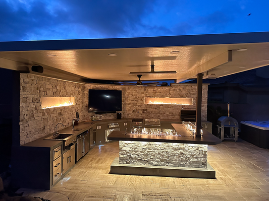 KoKoMo Luxury Outdoor Kitchen BBQ Island - Custom Built Premium Cooking Station for Your Backyard