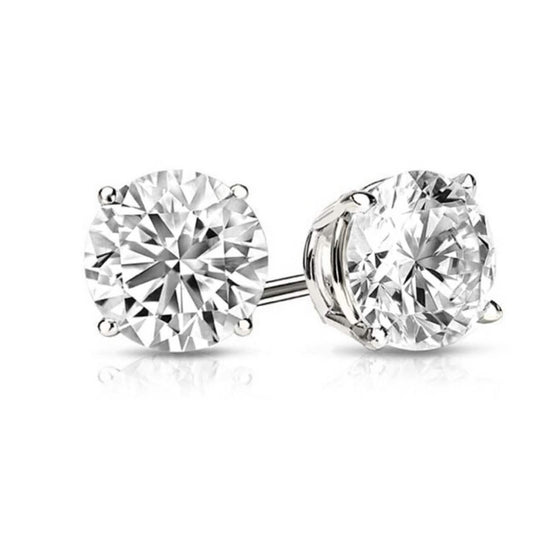 3-Pair Set: 4.00 Cttw Sterling Silver Swarovski Elements Crystal Studs