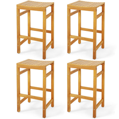 30-Inch Height Bar Chair with Saddle Shaped Seat and Sturdy Footrest