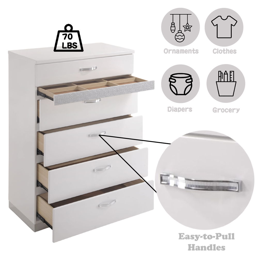 Naima II - Chest - White High Gloss