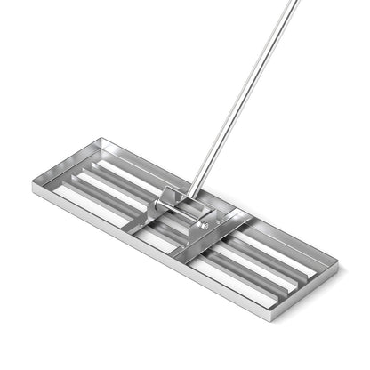 30 x 10 Inch Lawn Leveling Rake with Ergonomic Handle