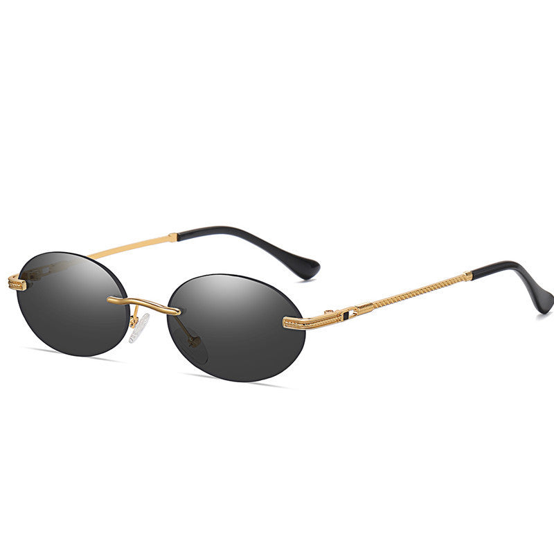 Metal Frame Oval Punk Multicolor Colorful Sun Glasses
