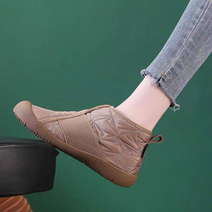 New Flat Snow Boots Winter Warm Non-slip Cotton Shoes Fashion Casual Waterproof Plush Ankle Boots