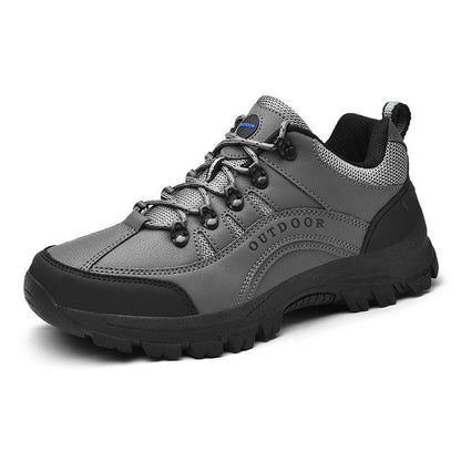 Boots Men's Autumn And Winter Outdoor Sneakers Leather Low-top Hiking Shoes Small Wholesale Delivery