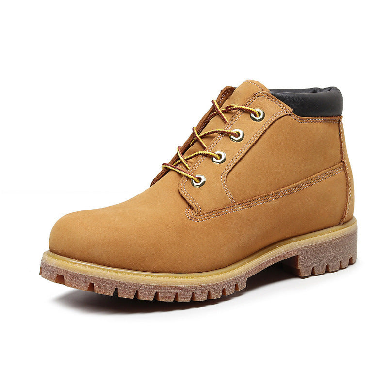 Women's Autumn And Winter High Top Work Boots Outdoor Fleece