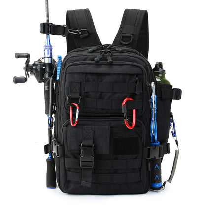 Outdoor Tactical Camo Hiking Backpack Travel Large-Capacity Waterproof Lure Fishing Bag Fishing Pack