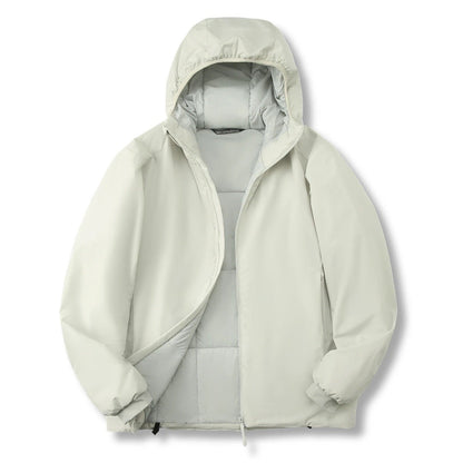 Couple's Cotton-padded Outdoor Waterproof Thermal And Windproof Ski Hooded Jacket