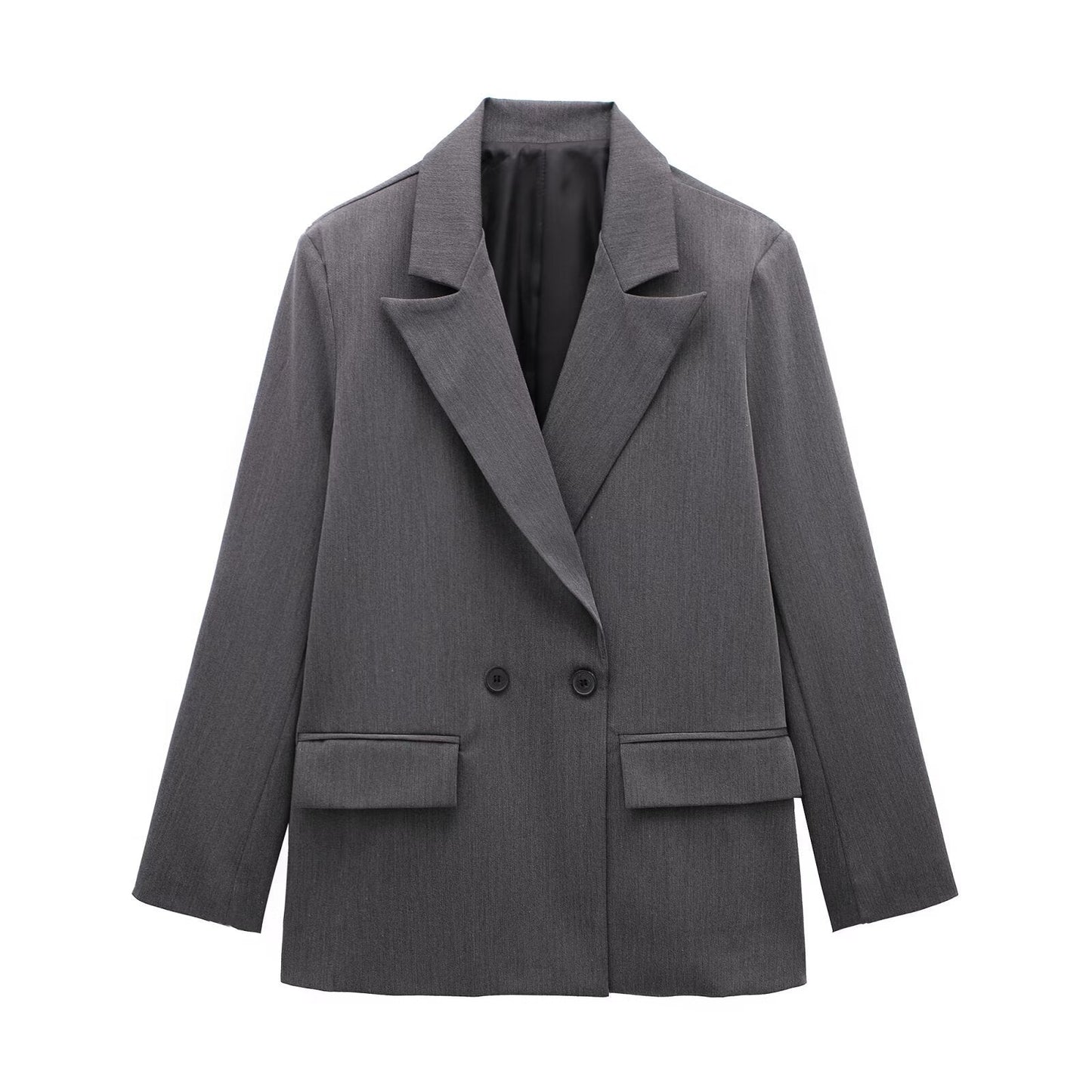 Summer Casual Relaxed-fit Double-breasted Blazer