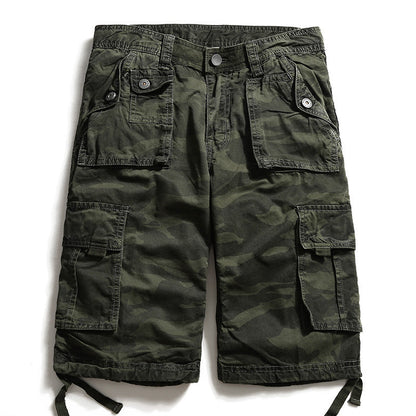 Summer Cotton Camouflage Cargo Shorts