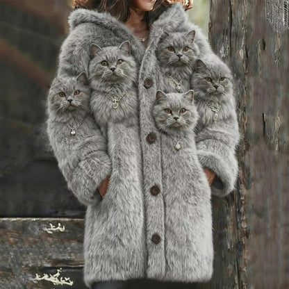 Cozy Fleece-Lined Hooded Cardigan Flannel Jacket
