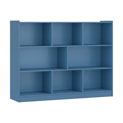 3-Tier Open Bookcase 8-Cube Floor Standing Storage Shelves