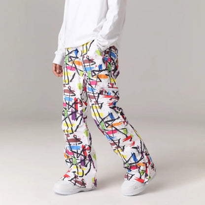 Ski Pants Snow Waterproof Wind Thermal Slim Fit Ski Suit