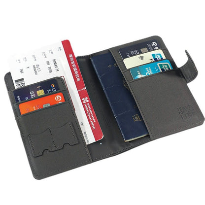 EGO Anti-lost Passport Case Multi-function Travel Abroad Ticket Clip Certificate Card Holder