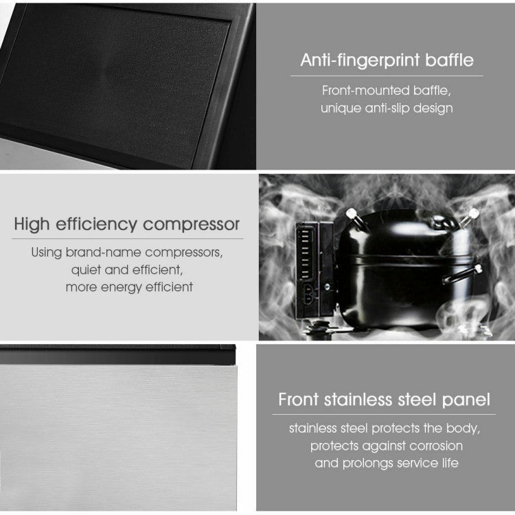 Compact Stainless Steel Ice Maker