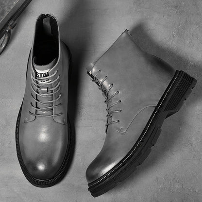 Fashion Zipper Tooling Boots Outdoor Leisure Platform