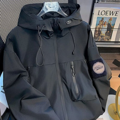 Functional Outdoor Three-proof Soft Shell Coat Men's Spring And Autumn New Waterproof Windproof Jacket